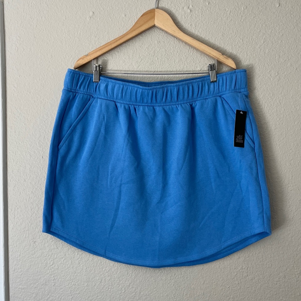 NWT Wild Fable Blue Sweat Skirt Fleece Lined Mini Skirt Women’s Plus Size 1X